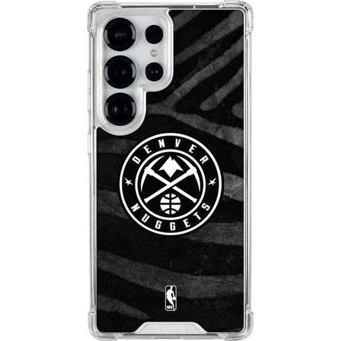 NBA Denver Nuggets Black Animal Print Galaxy S25 Ultra Clear Case