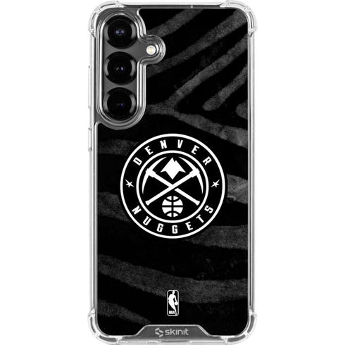 NBA Denver Nuggets Black Animal Print Galaxy S26 Clear Case
