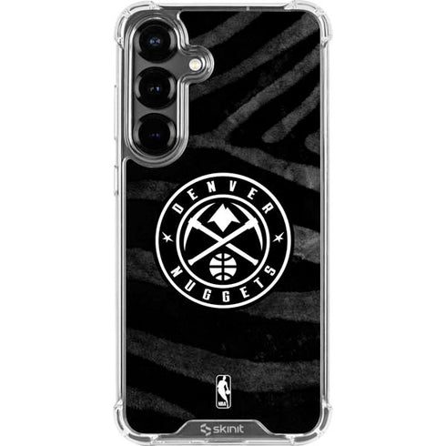 NBA Denver Nuggets Black Animal Print Galaxy S26 Plus Clear Case