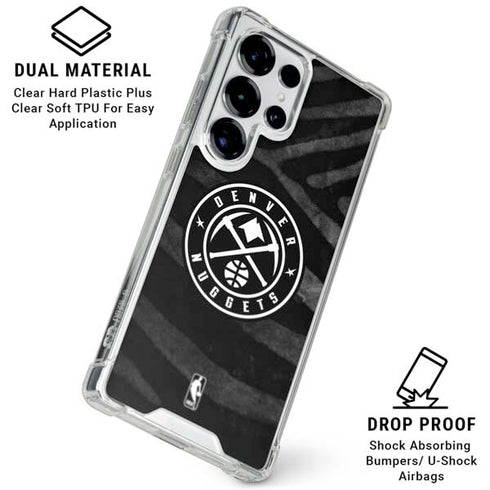 NBA Denver Nuggets Black Animal Print Galaxy S26 Ultra Clear Case