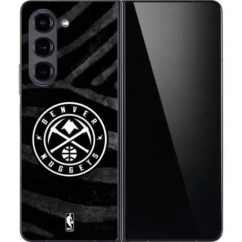 NBA Denver Nuggets Black Animal Print Galaxy Z Fold5 5G Skin