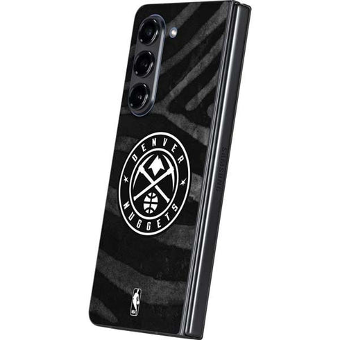 NBA Denver Nuggets Black Animal Print Galaxy Z Fold5 5G Skin