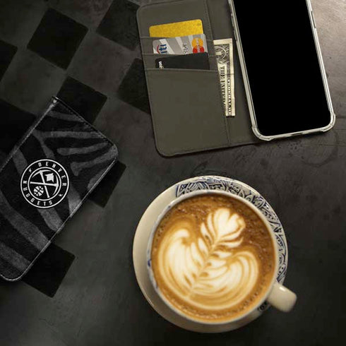 NBA Denver Nuggets Black Animal Print iPhone 15 Folio Case
