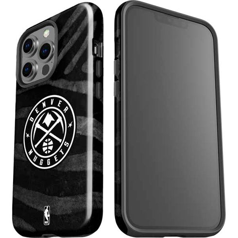 NBA Denver Nuggets Black Animal Print iPhone 15 Pro Impact Case
