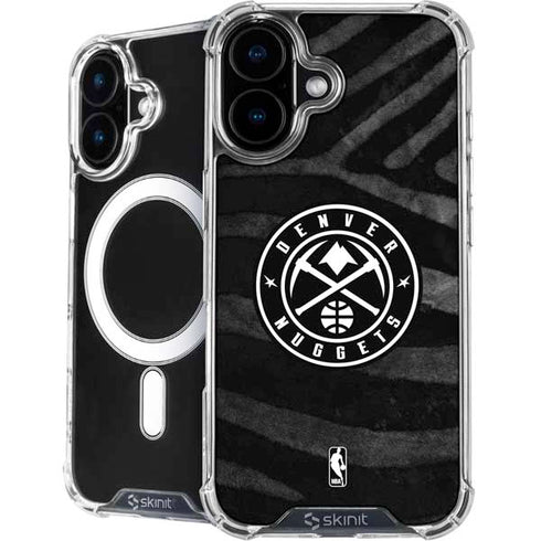 NBA Denver Nuggets Black Animal Print iPhone 16 MagSafe Case