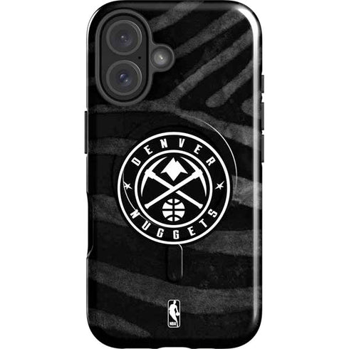 NBA Denver Nuggets Black Animal Print iPhone 16 Magsafe Impact Case