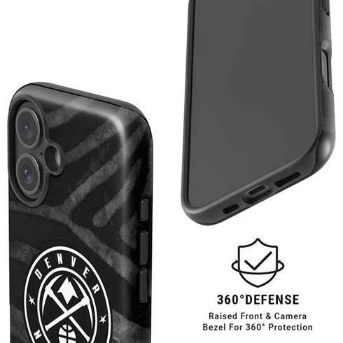 NBA Denver Nuggets Black Animal Print iPhone 16 Magsafe Impact Case