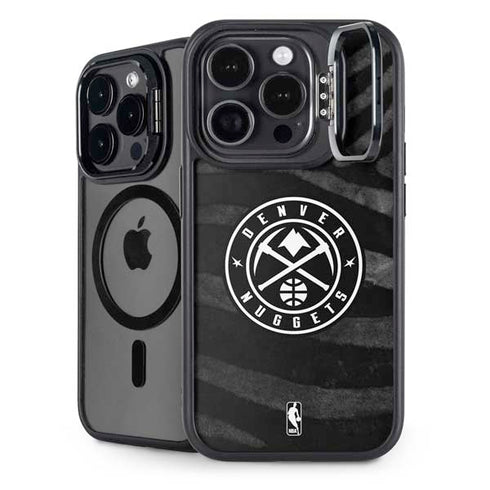 NBA Denver Nuggets Black Animal Print iPhone 16 Pro Kickstand Case