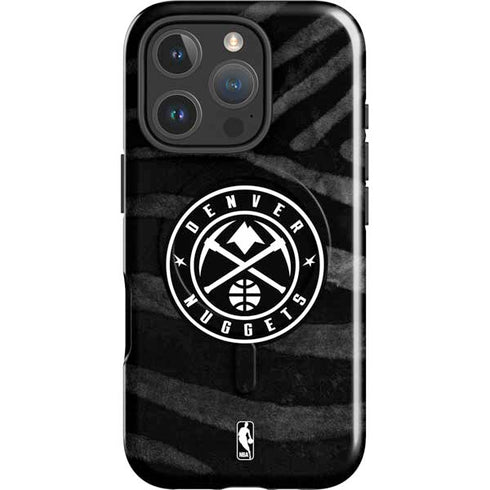 NBA Denver Nuggets Black Animal Print iPhone 16 Pro Magsafe Impact Case