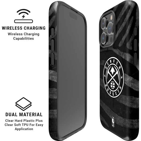 NBA Denver Nuggets Black Animal Print iPhone 16 Pro Magsafe Impact Case