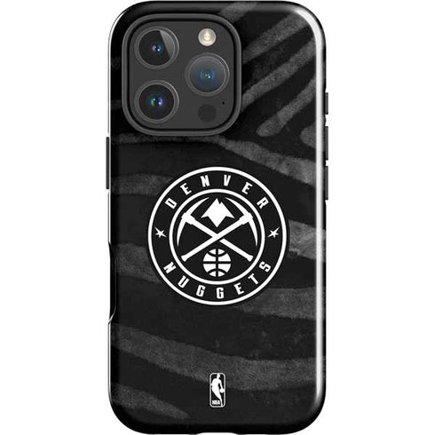 NBA Denver Nuggets Black Animal Print iPhone 16 Pro Max Impact Case
