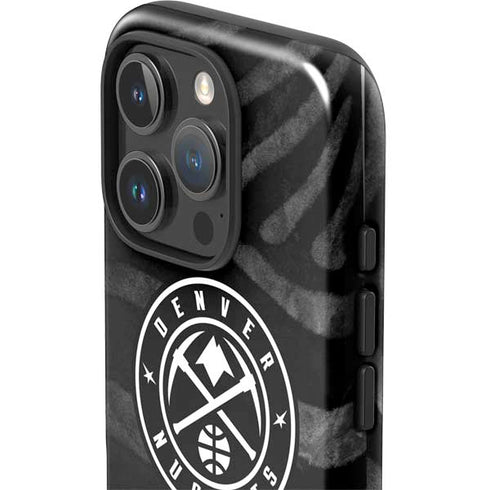 NBA Denver Nuggets Black Animal Print iPhone 16 Pro Max Impact Case