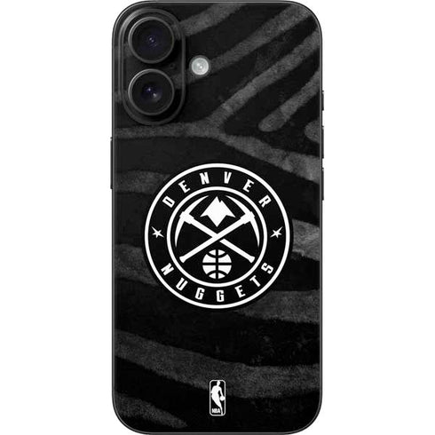 NBA Denver Nuggets Black Animal Print iPhone 16 Skin