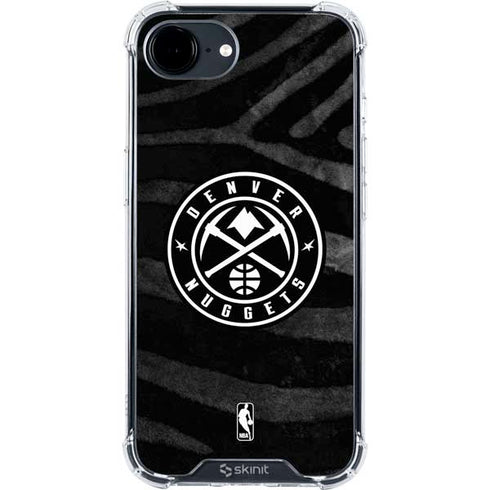 NBA Denver Nuggets Black Animal Print iPhone 16e Clear Case