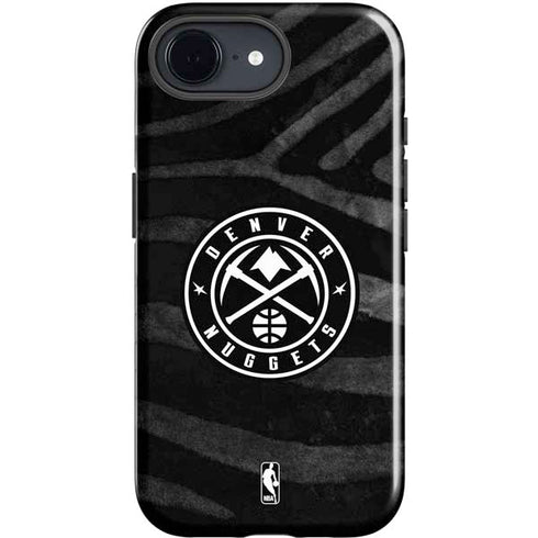 NBA Denver Nuggets Black Animal Print iPhone 16e Impact Case