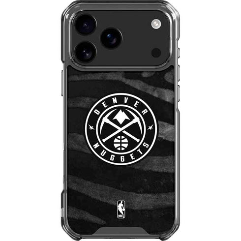 NBA Denver Nuggets Black Animal Print iPhone 18 Pro Max Clear Case