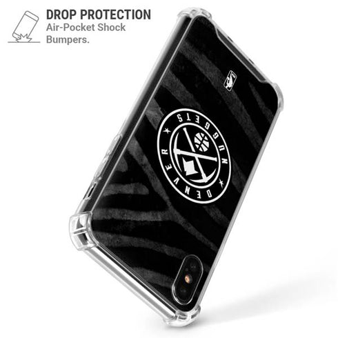 NBA Denver Nuggets Black Animal Print iPhone X/XS Clear Case