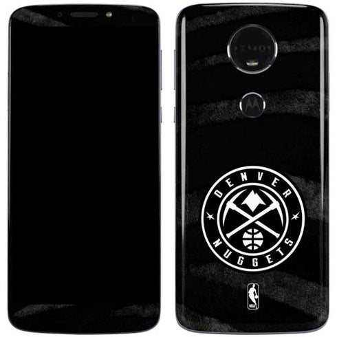 NBA Denver Nuggets Black Animal Print Moto E5 Plus Skin