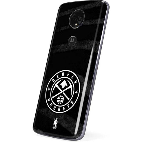 NBA Denver Nuggets Black Animal Print Moto E5 Plus Skin