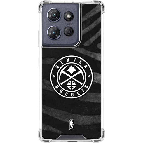 NBA Denver Nuggets Black Animal Print Moto G 5G (2025) Clear Case