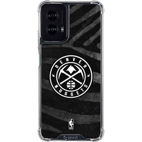NBA Denver Nuggets Black Animal Print Moto G Power 5G (2024) Clear Case