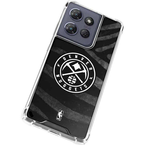 NBA Denver Nuggets Black Animal Print Moto G Stylus 5G (2025) Clear Case