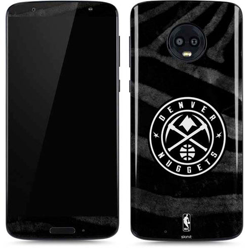 NBA Denver Nuggets Black Animal Print Moto G6 Skin