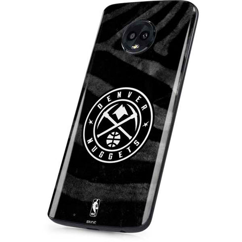 NBA Denver Nuggets Black Animal Print Moto G6 Skin
