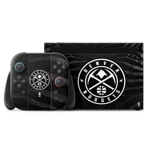 NBA Denver Nuggets Black Animal Print Nintendo Switch 2 (2025) with Joy-Con Skin