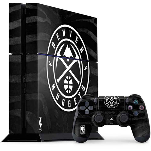 NBA Denver Nuggets Black Animal Print PS4 Console and Controller Bundle Skin