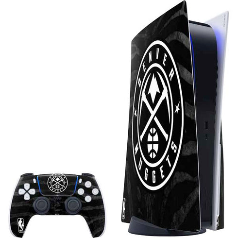 NBA Denver Nuggets Black Animal Print PlayStation PS5 Skins