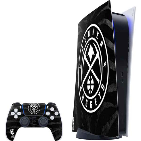 NBA Denver Nuggets Black Animal Print PlayStation PS5 Skins