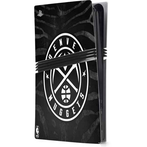 NBA Denver Nuggets Black Animal Print PS5 Pro Console Skin
