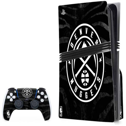 NBA Denver Nuggets Black Animal Print PlayStation PS5 Skins