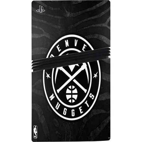 NBA Denver Nuggets Black Animal Print PS5 Pro Disk Console Skin