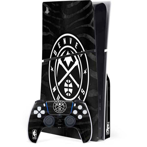 NBA Denver Nuggets Black Animal Print PlayStation PS5 Skins