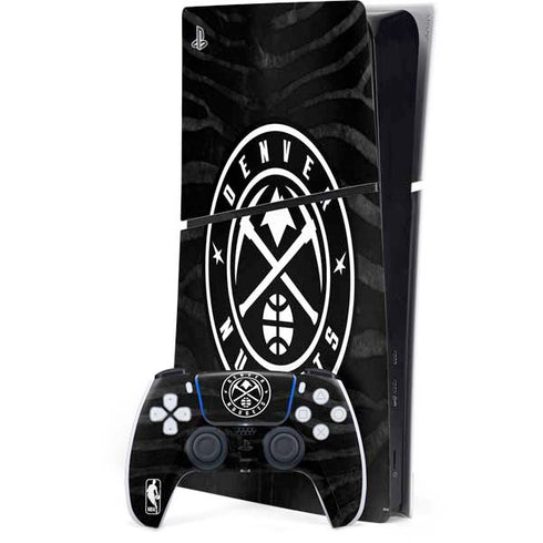 NBA Denver Nuggets Black Animal Print PlayStation PS5 Skins