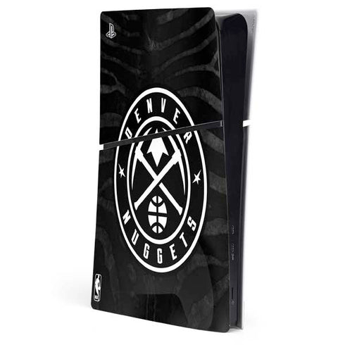 NBA Denver Nuggets Black Animal Print PS5 Slim Digital Edition Console Skin