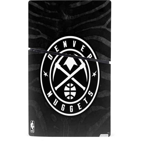 NBA Denver Nuggets Black Animal Print PS5 Slim Digital Edition Console Skin