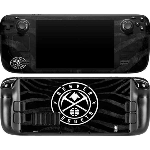 NBA Denver Nuggets Black Animal Print Steam Deck Handheld Gaming Computer OLED Skin