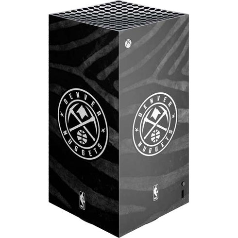 NBA Denver Nuggets Black Animal Print XBox Series X Digital Edition Console Skin