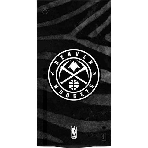 NBA Denver Nuggets Black Animal Print XBox Series X Digital Edition Console Skin