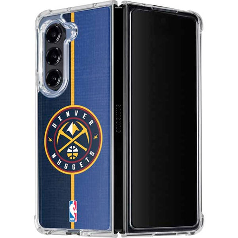 NBA Denver Nuggets Canvas Galaxy Z Fold5 5G Clear Case