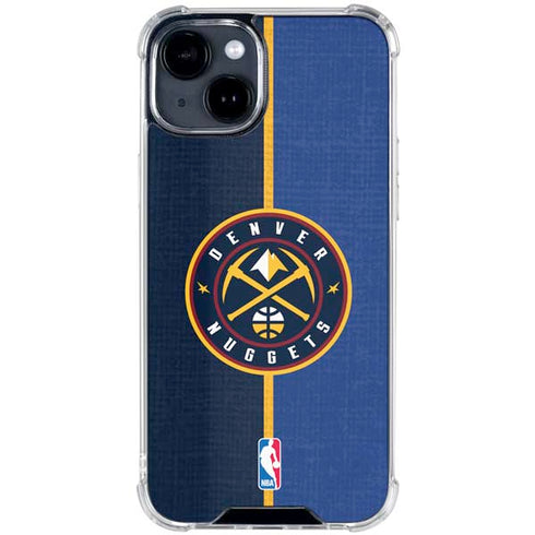 NBA Denver Nuggets Canvas iPhone 15 Clear Case