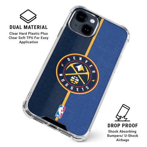 NBA Denver Nuggets Canvas iPhone 15 Clear Case