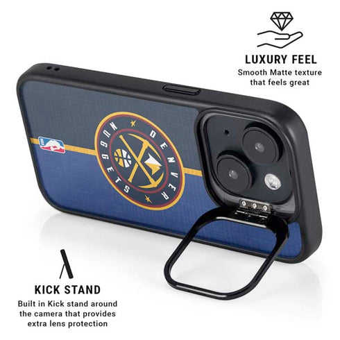 NBA Denver Nuggets Canvas iPhone 15 Plus Kickstand Case