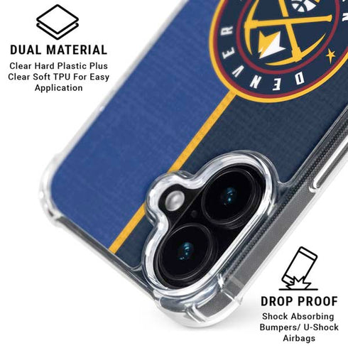 NBA Denver Nuggets Canvas iPhone 16 Clear Case