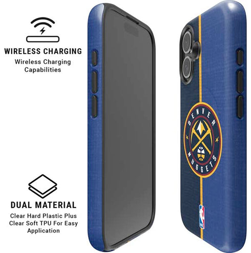 NBA Denver Nuggets Canvas iPhone 16 Magsafe Impact Case