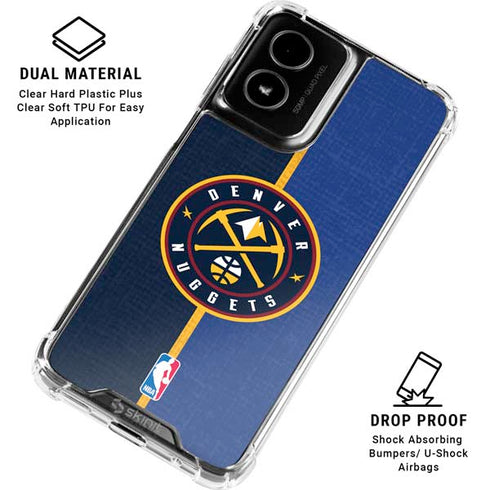 NBA Denver Nuggets Canvas Moto G Power 5G (2024) Clear Case