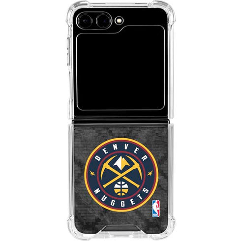 NBA Denver Nuggets Dark Rust Galaxy Z Flip6 Clear Case